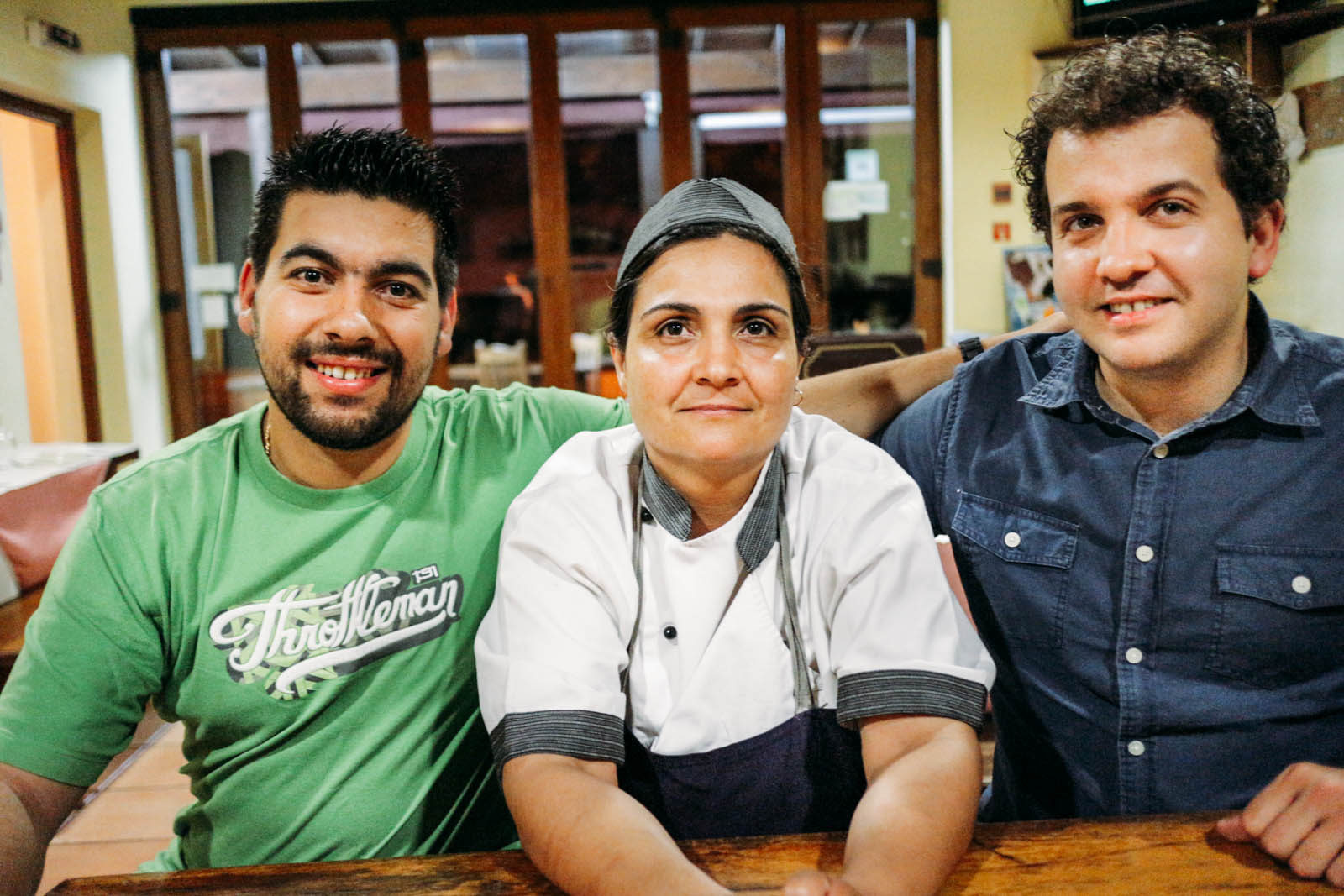 Aqui temos o Tiago Bonito, a Nélia Nunes e o Louis Anjos. Três "cozinhas" maravilhosas.